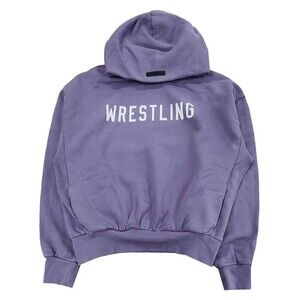 Fear of God Essentials Wrestling Hoodie Lavender Size XL Free Shipping Included